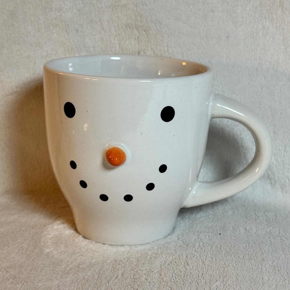 Royal Norfolk -NEW- Large White Cute 20 OZ SNOWMAN FACE Coffee Tea Mug